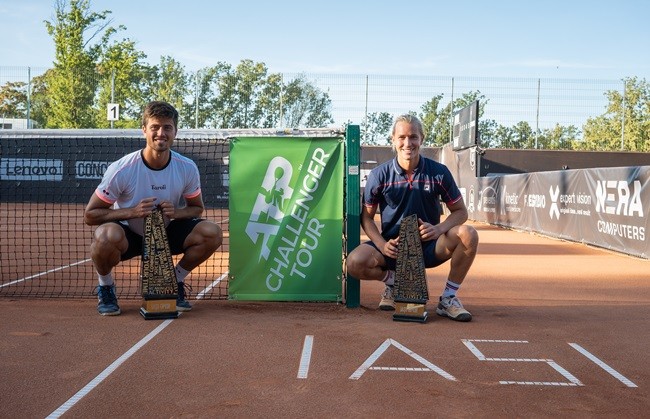 Rafael Matos and Joao Menezes, the first champions of the "Concord Iași Open". The singles final is played on Sunday, from 12 PM, live on TVR 3 and TVR Iași