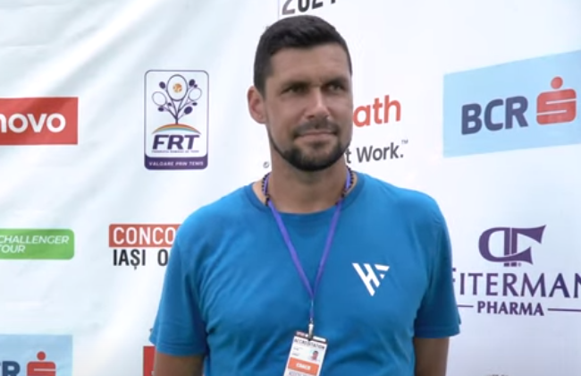 Victor Hănescu, the former great tennis player of Romania, is currently at the Concord Iași Open 2021 as coach of the player Cezar Creţu.